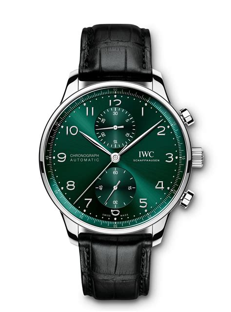 iwc portoguiser|iwc portugieser chronograph green.